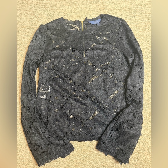 RACHEL Roy Black Lace blouse with Gold Accents!! WORN ONCE! Size S - Picture 11 of 12